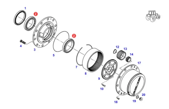 Slika External snap ring 45 x 3 X530007646000