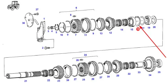 Slika Internal gearbox snap ring X530106101000