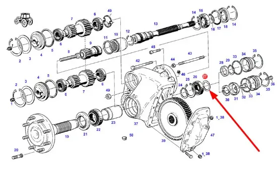 Slika Final drive spacer 55 x 68 x 03 X534670501000