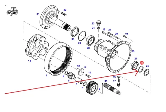 Slika Rear axle shaft spacer 100 x 120 x 0,5 mm X534781700000