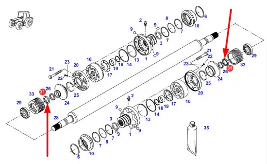 Slika Drive shaft seal X540409000000