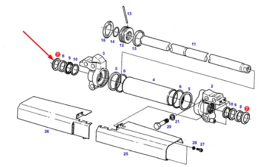 Slika Scraper ring 50 x 58 x 4/7 X540413600000