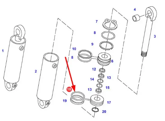 Slika Seal ring for hydraulic cylinder TUZ X547500100000