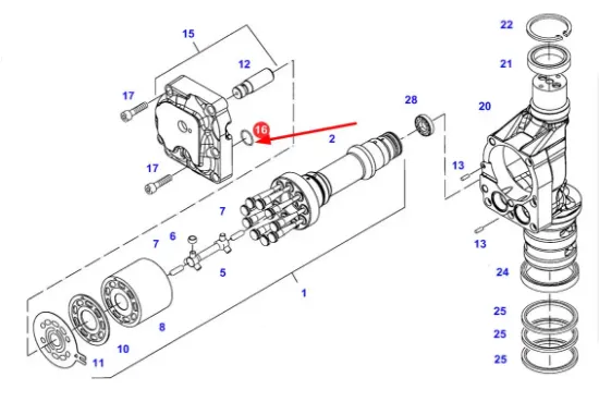 Slika Hydraulic pump seal ring 29,1 x 2,55 X548885102000