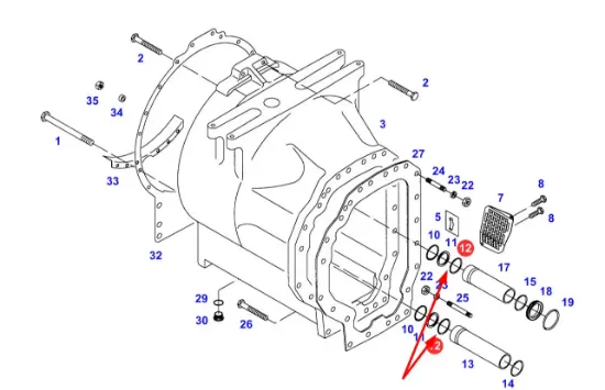 Slika AGO X548968200000 oil pipe o-ring