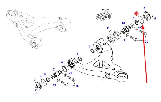 Slika Control arm bushing o-ring 95 x 2,5 AGCO X548979001000