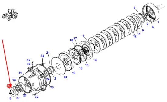 Slika Front axle oil seal 45 x 75 x 8 X550099500000