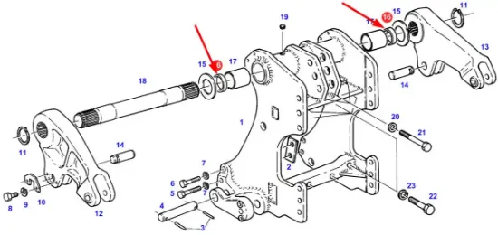 Slika Rear linkage shaft seal X550132802000