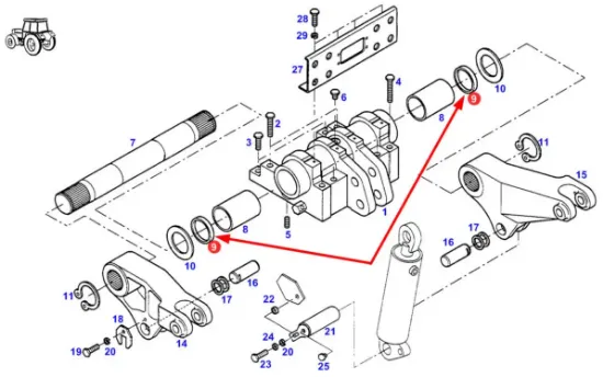 Slika Rear linkage shaft oil seal 80 x 100 x 10/9,5 X550150400000