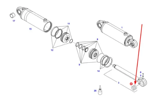 Slika Rear linkage rod bushing X609535400000