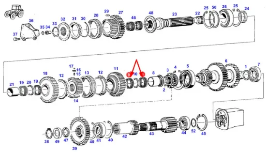 Slika Gearbox shaft single row needle bearing K1 x 45 x 50 X13