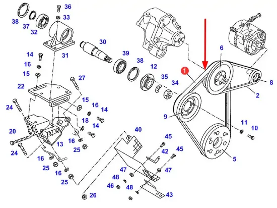 Slika V-belt assembly 2AVX13 x 1325 la X697171900000