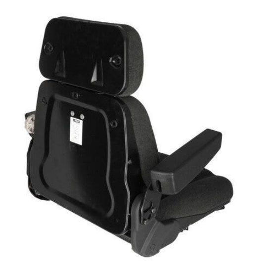 Slika Seat Assembly Fabric Charcoal Gray fits John Deere fits International fits Case IH fits New Holland fits Case fits Massey Ferguson fits Ford